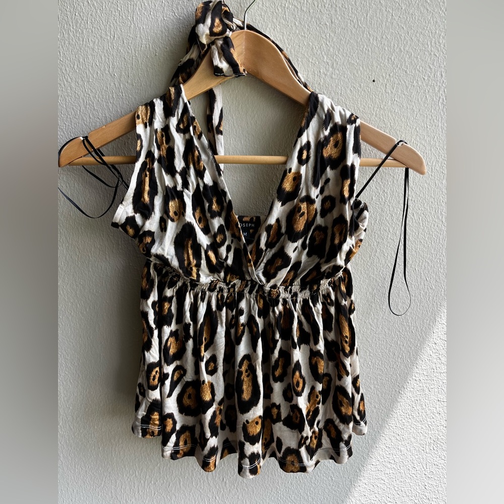 JOSEPH leopard halter top